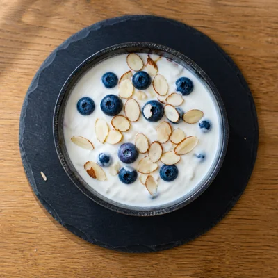 Almonds and Blueberries Yogurt