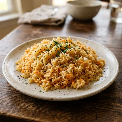 Carrot Jasmine Rice Pilaf