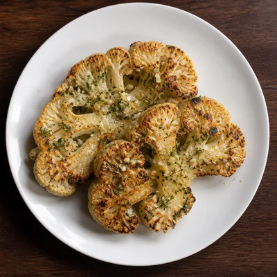 Cauliflower Steaks with Garlic and Dill