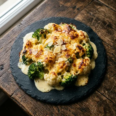 Cauliflower and Broccoli Cheese