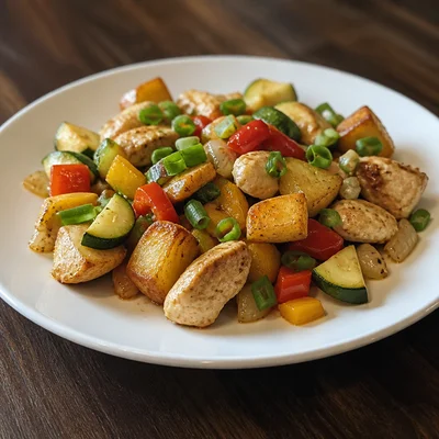Chicken, Potato, and Veggie Stir-Fry