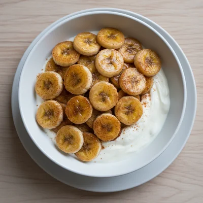 Cinnamon-Spiced Banana Fried Yogurt Bowl