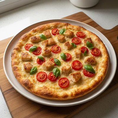 Cottage Cheese Protein Packed Chicken & Tomato Pizza