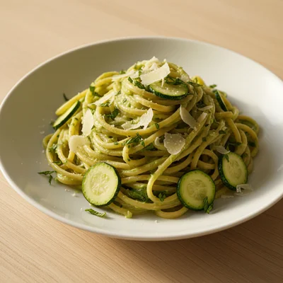 Creamy Courgette & Mint Linguine