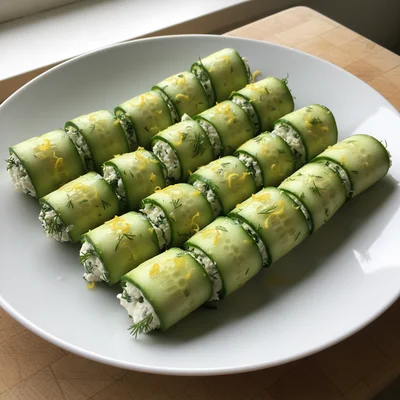 Feta-Stuffed Cucumber Rolls