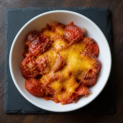 Fire Roasted Tomatoes with Cheese
