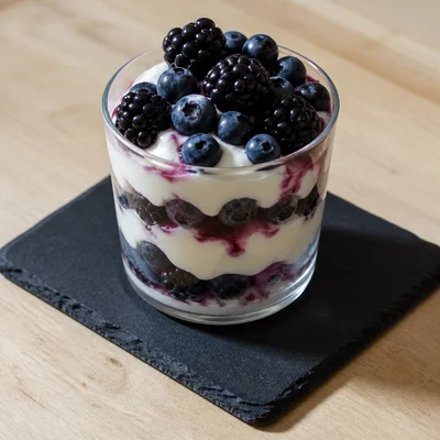 Greek Yogurt with Blueberries and Blackberries