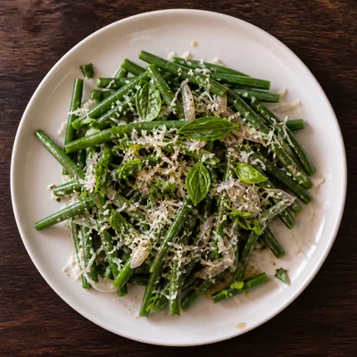 Green Bean Salad with Basil, Balsamic, and Parmesan