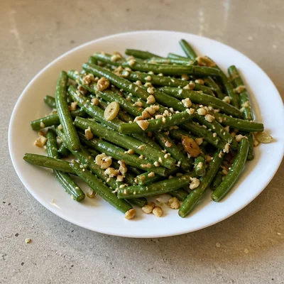 Green Beans with Crushed Almonds