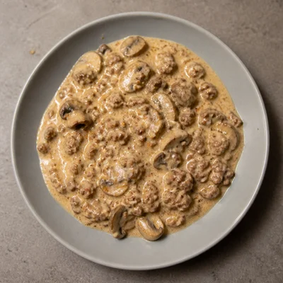 Low Carb Hamburger Stroganoff