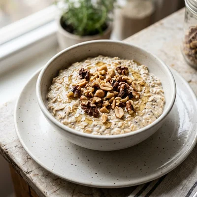 Overnight Oats with Yoghurt and Nuts