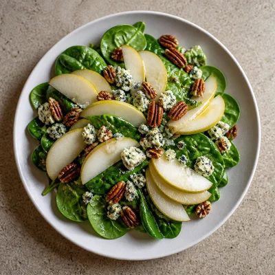 Pear, Blue Cheese, and Pecan Salad