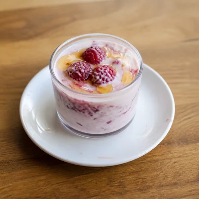 Raspberry Yogurt with Honey