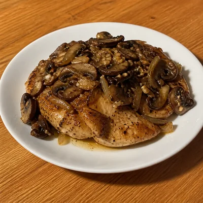 Roasted Garlic and Mushroom Chicken Breast