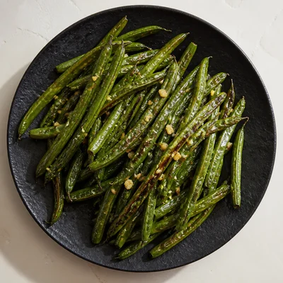 Roasted Green Beans with Fresh Garlic