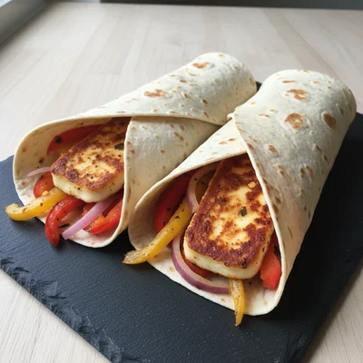 Spicy Halloumi Fajitas