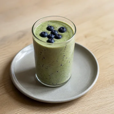 Spinach, Cottage Cheese, and Blueberry Protein Smoothie