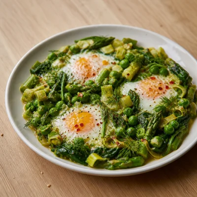 Spring Greens Shakshuka