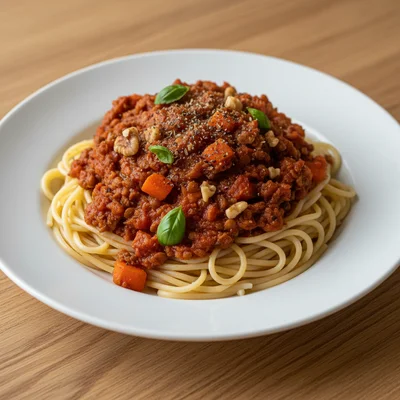Vegan Walnut Lentil Bolognese